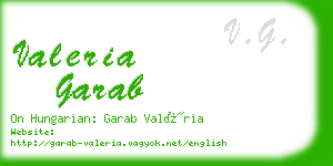 valeria garab business card